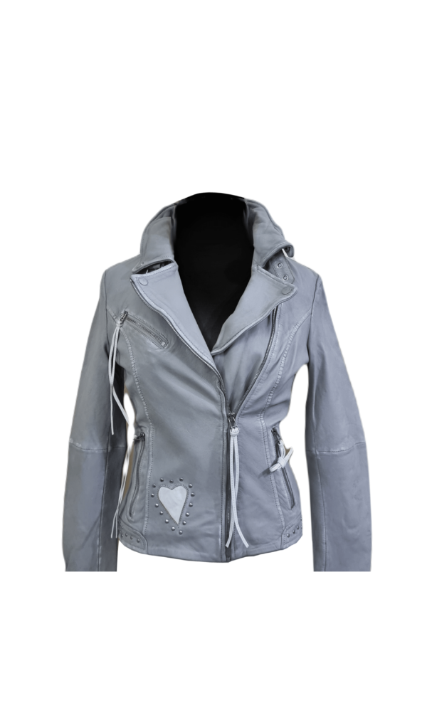 Womens Leather Fashion Jacket Biker Style Real Lambskin Handmade Stylish Jacket - ELF48