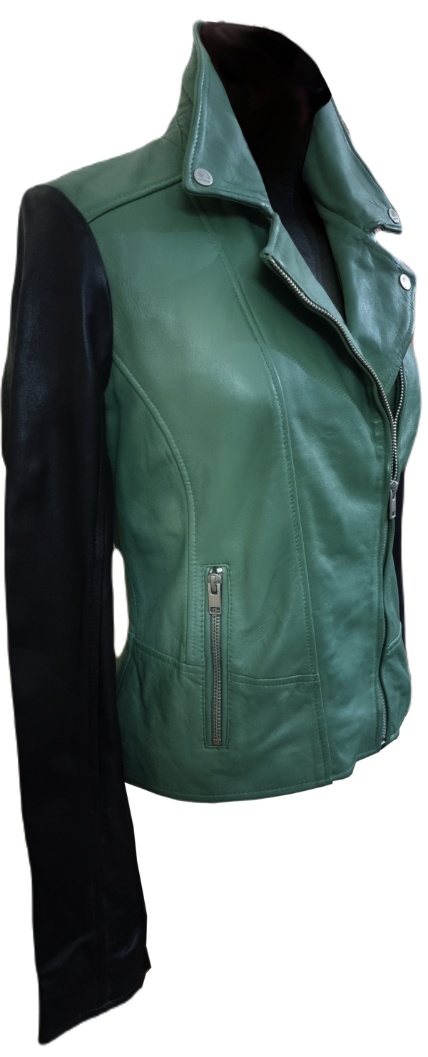 Ladies Leather Fashion Jacket Biker Style Real Lambskin Handmade Stylish Jacket - ELF49 - Image 3