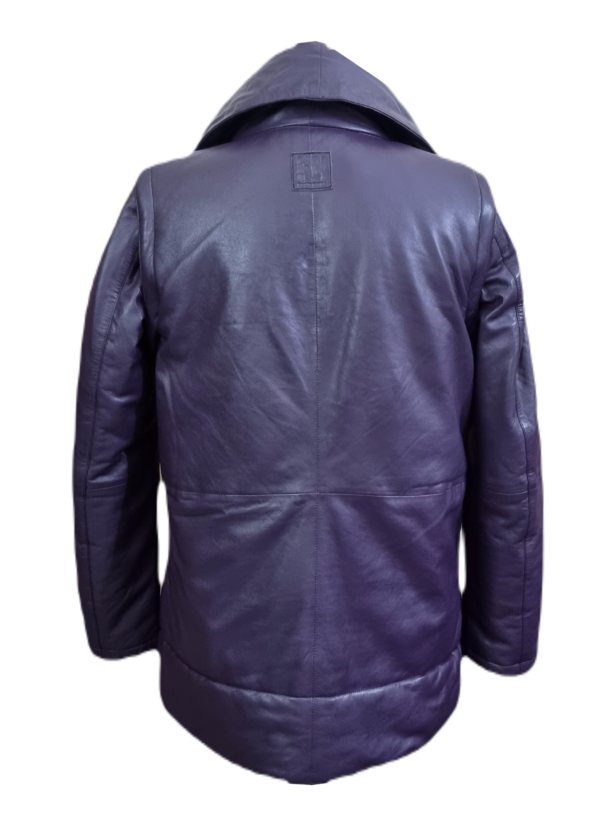 Womens Purple Jacket Lambskin Leather Fashion Designer High-Quality Stylish Jacket – ELF53 - Image 5