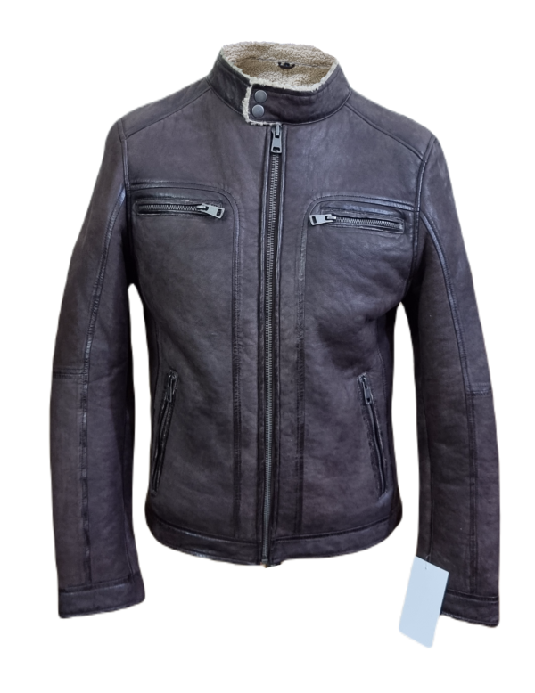 Mens Leather Jacket Real Lambskin Classic Superior Quality Brown Leather Jacket – ELM47