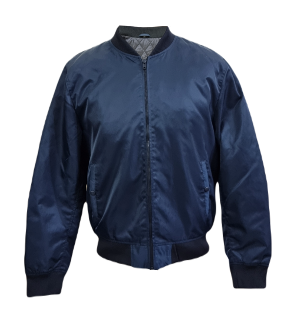 Mens Blue Jacket Biker Style Slim Fit Casual Outwear Premium Quality Nylon Jacket – ELM49